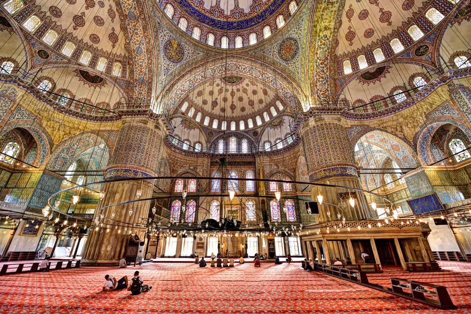 Istanbul: Blue Mosque, Hagia Sophia, & Basilica Cistern Tour - Entering the Blue Mosque: tiles, symbolism, and what to actually look for