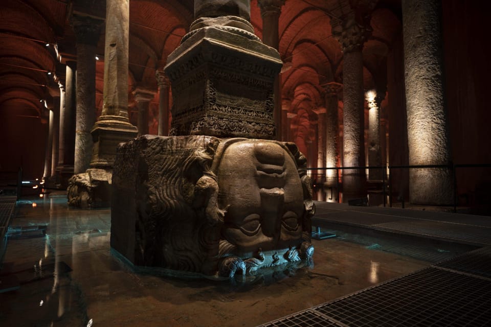 Istanbul: Blue Mosque, Hagia Sophia, & Basilica Cistern Tour - Basilica Cistern: the underground “time machine” with Medusa heads