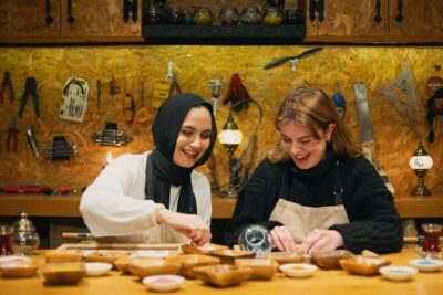 Istanbul Turkish Mosaic Lamp Workshop in Old Town - All Included - Designing Your Geometric Lamp: Colors, Tiles, and Stencils That Help