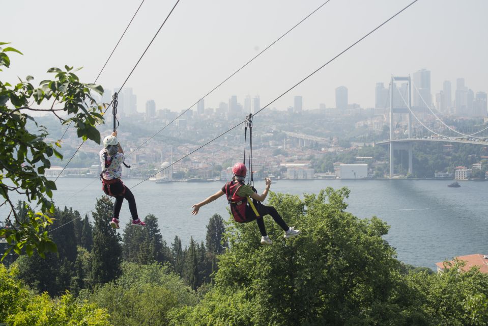 Istanbul: Zipline Adventure with Bosphorus View - The zipline ride: 250m at up to 80 km/h