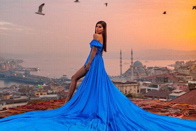 Rooftop Flying Dress Photo Shoot in Istanbul - Where You Meet and How to Arrive Ready