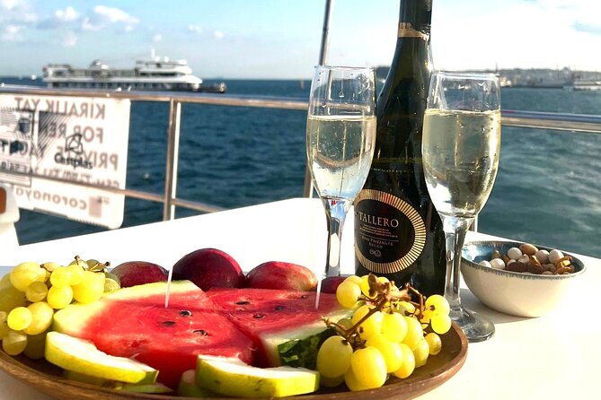 Sunset or Daytime Istanbul Guided Luxury Yacht Cruise with Snacks - Palaces from the water: Çırağan and Beylerbeyi without the crowds